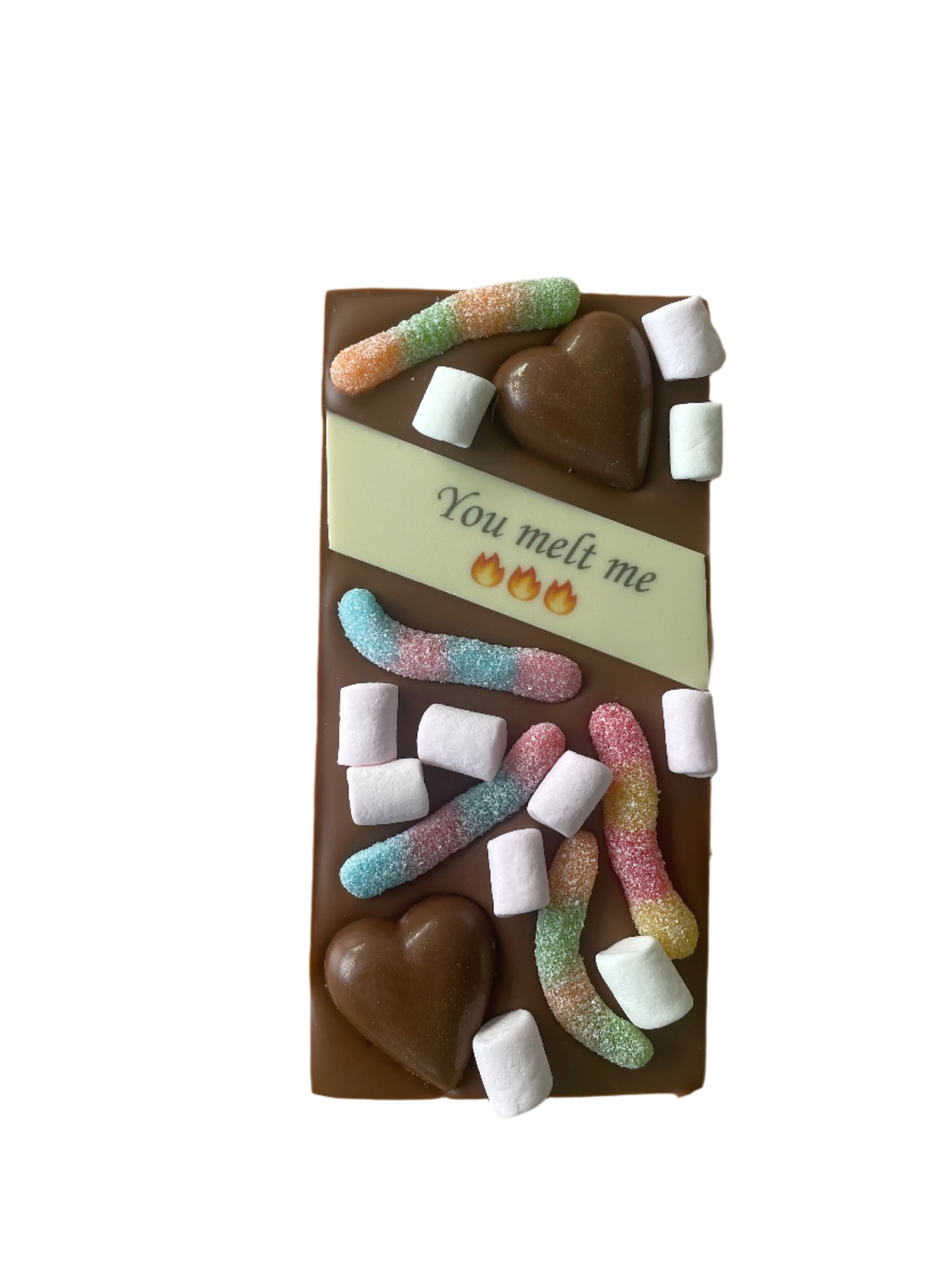 Chocolate bar with a "You Melt Me Message"
