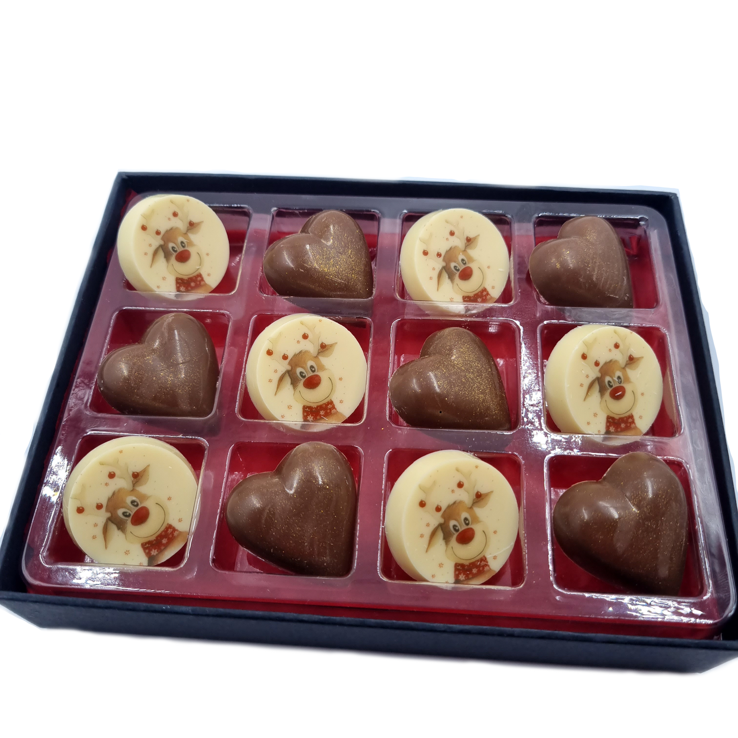 Chocolate Box - Hearts and Reindeer