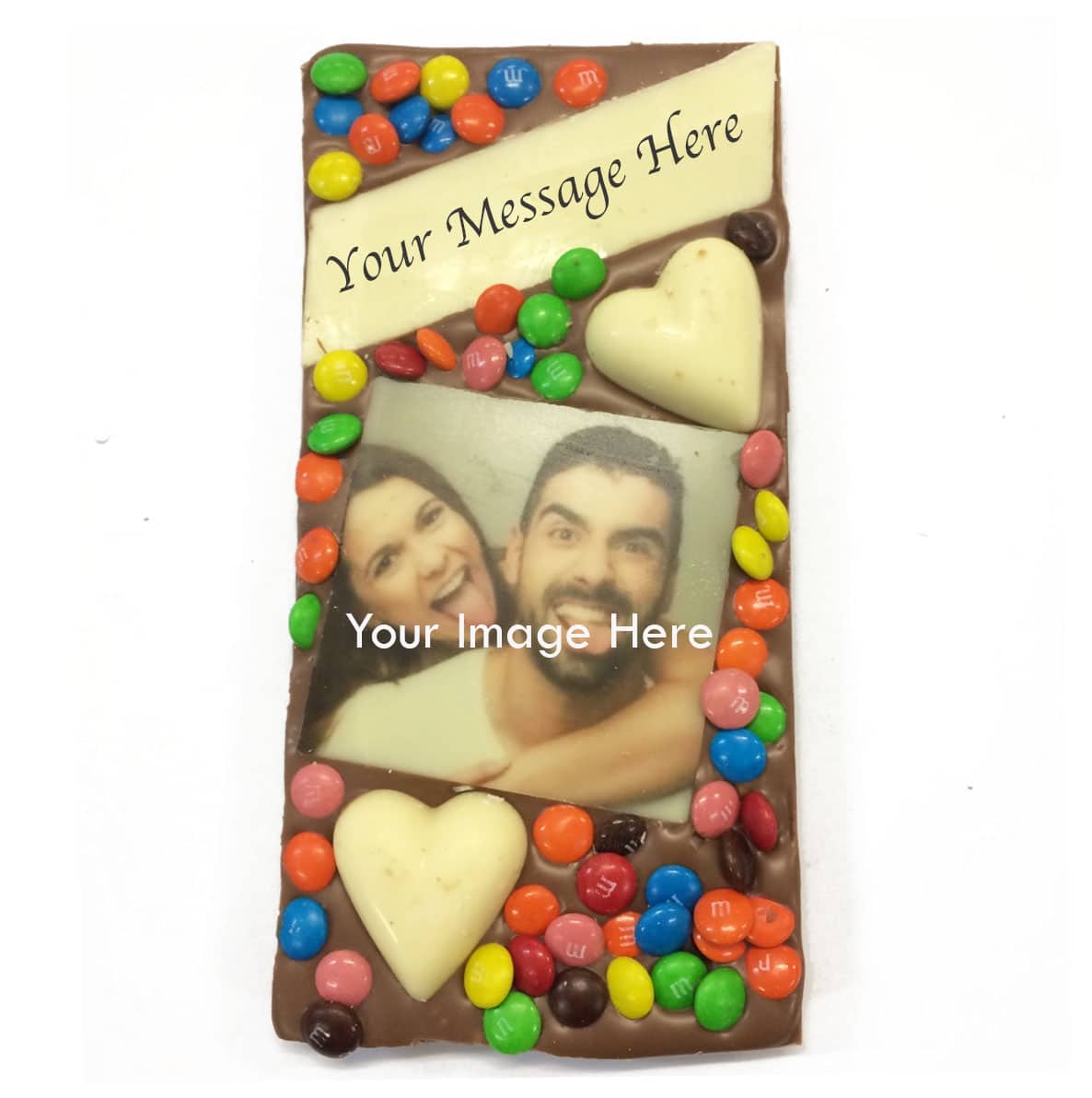 Hearts and M&Ms Picture Message Bar