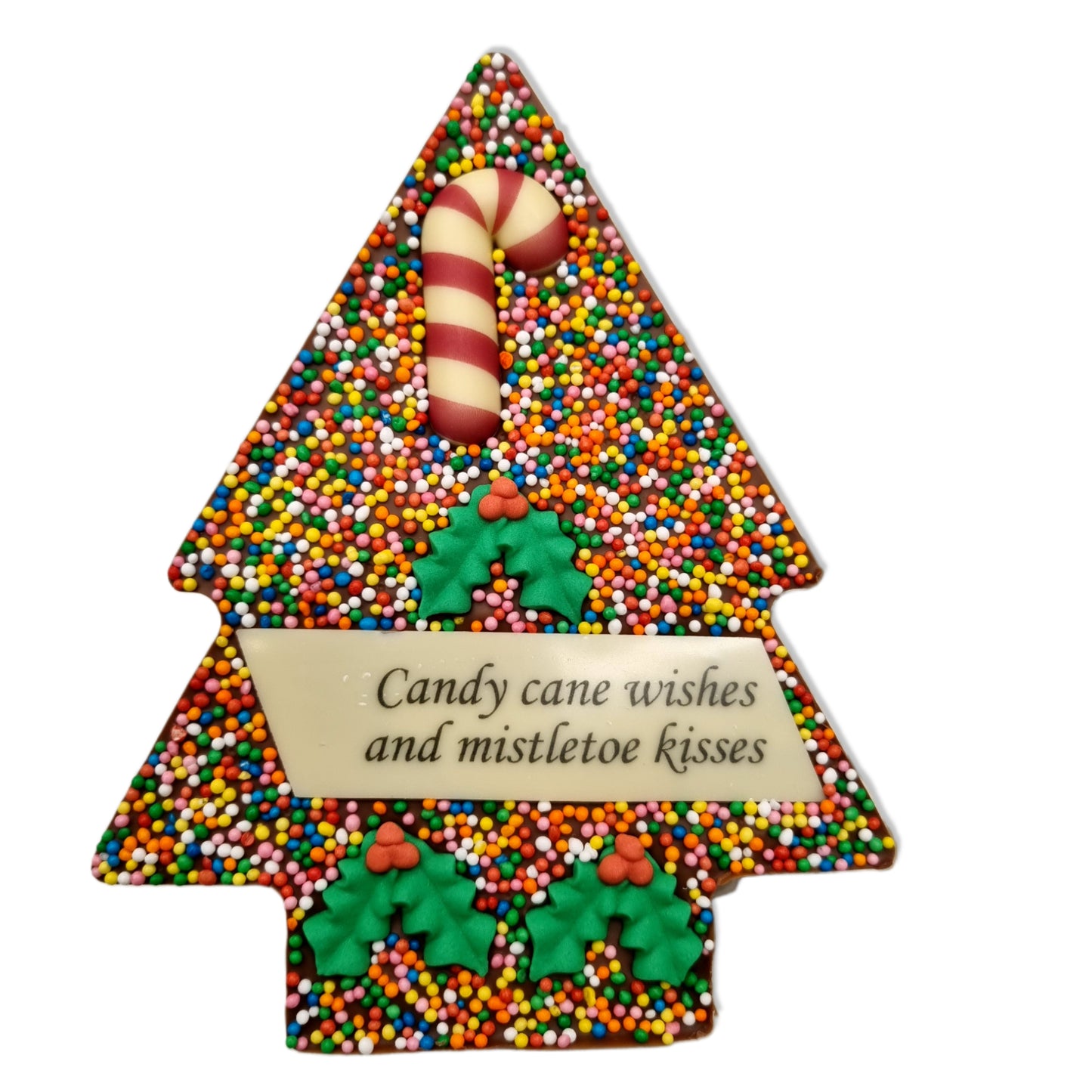 Candy Cane Wishes Milk Chocolate Christmas Tree